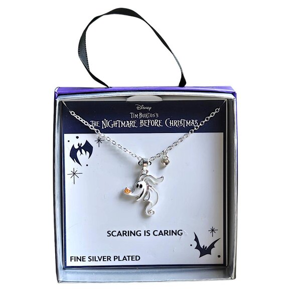 Disney Tim Burton Nightmare Before Christmas "Zero" Fine Silver-Plated Necklace - Picture 1 of 6